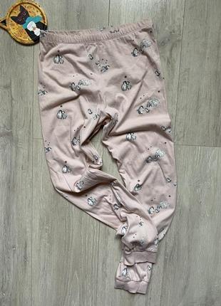 Штани піжамні бавовна h&m для дівчинки трикотажні