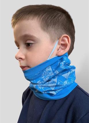 Снуд для мальчика/шарф для парня 6-12 лет/бафф на резинке
