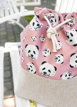 Рюкзак женский тканевый панда
