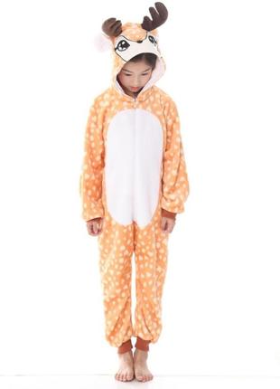 Детская пижама кигуруми олененок 130 см