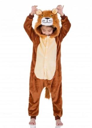 Детская пижама кигуруми лев 130 см