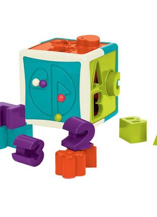 Развивающая игрушка-сортер умный куб battat lite bt2577z 12 форм