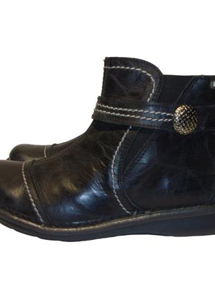 Ботинки кожаные женские черные Brans (05) 36р.