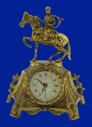 Бронзовые каминные часы "Всадник" арт. 0423