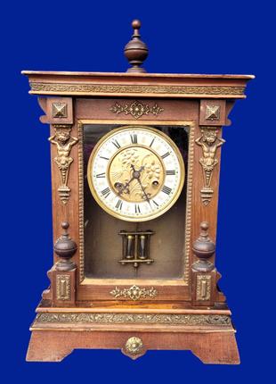 Механические настенные деревянные часы арт. 0335