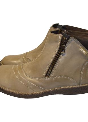 Ботинки кожаные женские серые Brans (04) 37р.