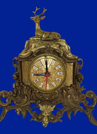 Бронзовые каминные часы "Олень" ст. 0307