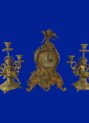 Винтажные часы с подсвечниками "Ангелики" арт. 0361