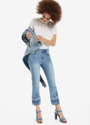 Джинсы женские 3/4 капри desigual argos denim exotic jeans