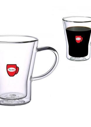 Двойной стакан для кофе Con Brio CB-8535-2 350 мл 2 шт | Набор...