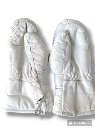 Кожаные перчатки детские. краги лыжные