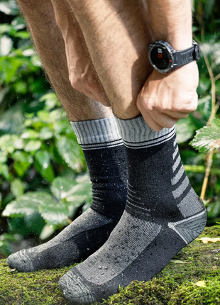 Нейлонові водонепроникні спортивні шкарпетки мембранні, сірі M