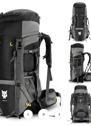 Рюкзак Night Cat, 90 л, легкий водонепроникний рюкзак для піши...