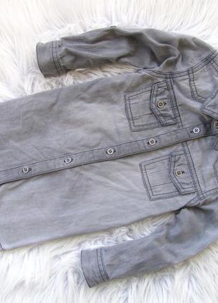 Качественная джинсовая рубашка туника  платье next