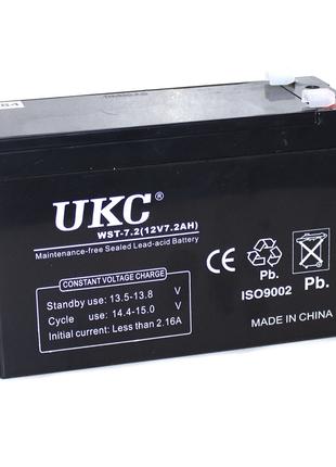 Аккумулятор UKC WST-7,2 12V 7,2Ah свинцово-кислотный, 2023г.в.