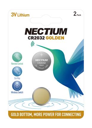 Литиевые батарейки Nectium "таблетка" CR2032 2шт/уп
