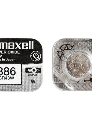 Батарейка Maxell "таблетка" SR386/43W 1шт/уп