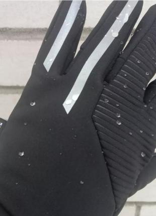 Спортивные мужские непромокаемые варежки перчатки пальчата тер...
