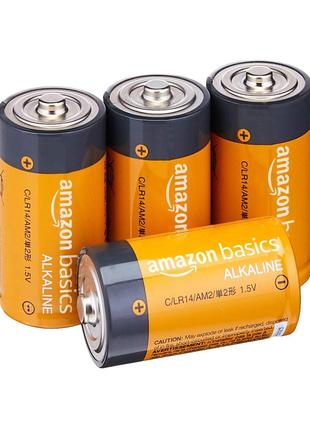 Щелочная многоцелевая батарейка Amazon Basics с 4 входами C, 1...