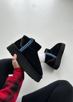 Угги ugg ultra mini braid platform boot black