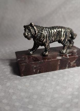 Статуетка  тигр   срібна