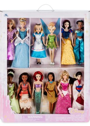 Набір ляльок з 12 принцес (Моана, Дінь, Аріель, Аврора. Жасмін...