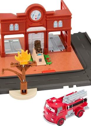 Ігровий набір трек пожежна станція Mattel Ред (HMD73)
