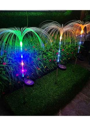 Светодиодные солнечные садовые светильники "Медуза", комплект ...