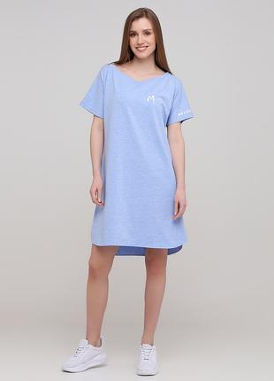 Сукня-футболка повсякденна Melgo блакитний меланж