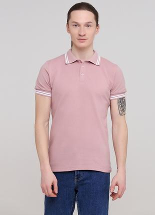 Мужская футболка поло с манжетами 100% хлопок цвет капучино MELGO