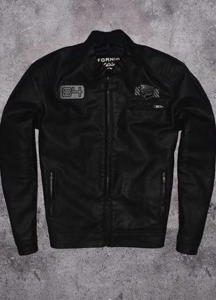 California sped teem leather moto jacket (мужская кожаная мото...