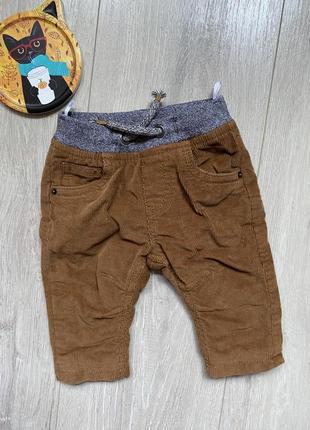 Теплые штанишки брюки вельветовые c&amp;a 62 рост