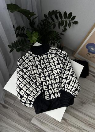 H&amp;m свитер свитер черно белый н&amp;м женский оверсайз h&a...