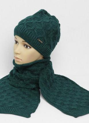 Зимняя шапка+шарф комплект ар
08 зеленый