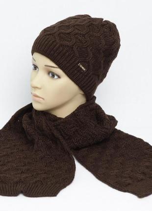 Зимняя шапка+шарф комплект ар
08 шоколад