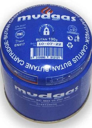 Газовий балон (катридж) під прокол 190гр 330мл ТМ Mudgas