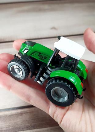 Карманный детский трактор мини, металлопластик (зеленый)