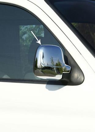 Накладки на зеркала (2 шт, пласт) для Peugeot Partner 1996-200...