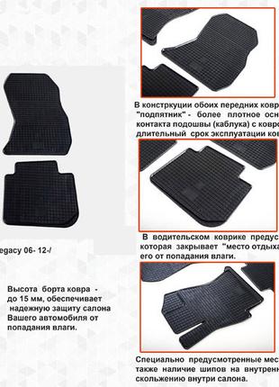 Резиновые коврики (4 шт, Stingray Premium) для Subaru XV 2011-...