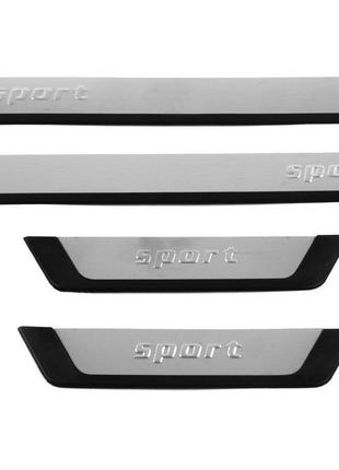 Накладки на пороги (4 шт) Sport для Seat Toledo 2005-2012 гг