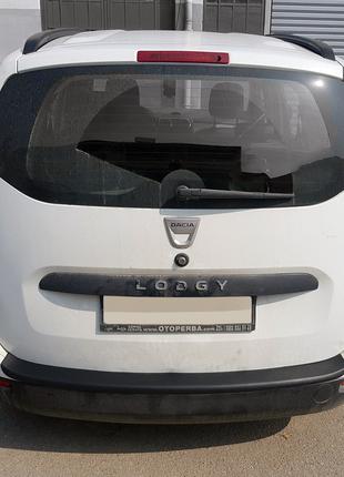Накладка на задний бампер EuroCap (ABS) для Renault Lodgy 2013...