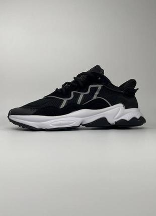 Мужские кроссовки adidas ozweego (черные с белым)