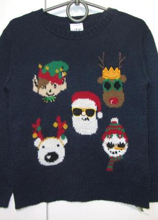 Теплый новогодний рождественский свитер свитшот кофта джемпер ...
