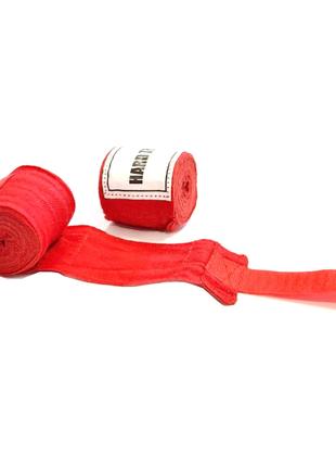 Бинты боксерские нейлон "HARD TOUCH" Длина: 4м красный