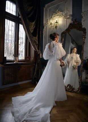 Свадебное роскошное безумно красивое нарядное платье сарафан ш...