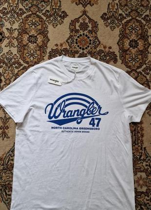 Брендовая фирменная хлопковая футболка wrangler,оригинал,новая...