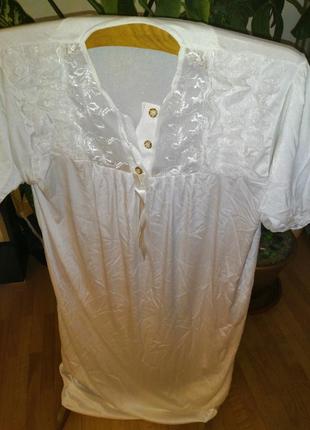 Ночное белье рубашка платье шелк сатин для беременных и кормящ...