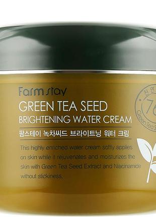 Farmstay green tea seed brightening water cream зволожуючий кр...