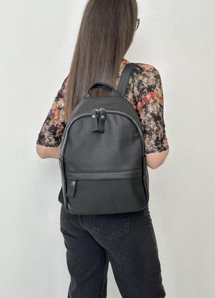 Женский черный рюкзак, рюкзак среднего размера