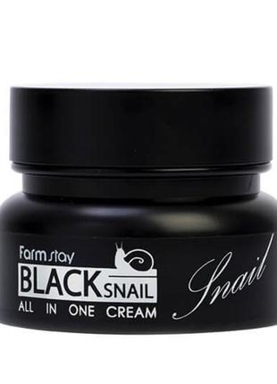 Farmstay black snail all in one cream крем для обличчя та шиї ...